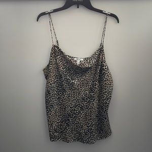Silky Cheetah Cowl Neck Top